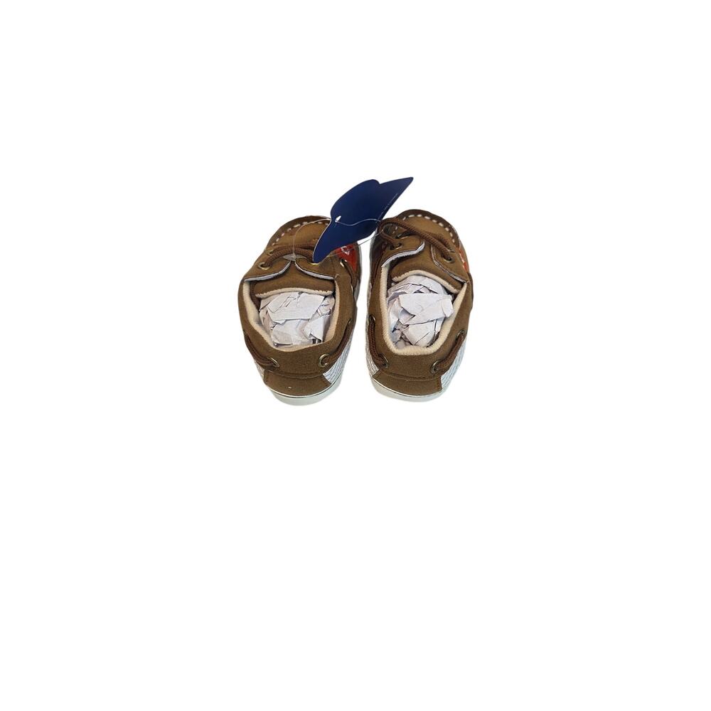 Valen Sina Baby Boys Brown Faux Suede Nautical Boat Shoes - Picture 2 of 2